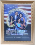 Barack Obama 3D Portrait - Obama First Family Picture