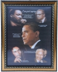 Barack Obama 3D Picture in Frame with some Greats